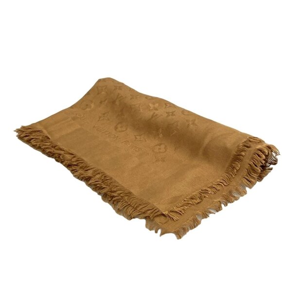 LOUIS VUITTON - Brown Unconfirmed Scarf Silk Wool 428-040525 - Picture 1 of 4